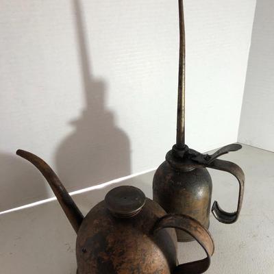 Two Vintage Eagle Oil Cans -Lot 222