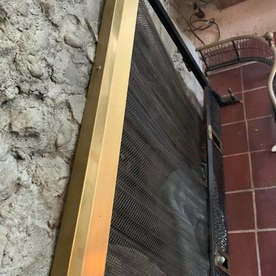 Vintage Fireplace Screen & Hearth Skirt