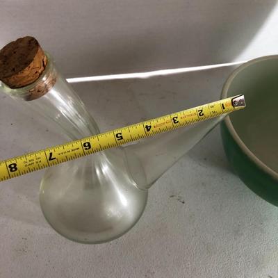 Vintage Pyrex Bowl & Spanish Hand Blown Decanter -Lot 223