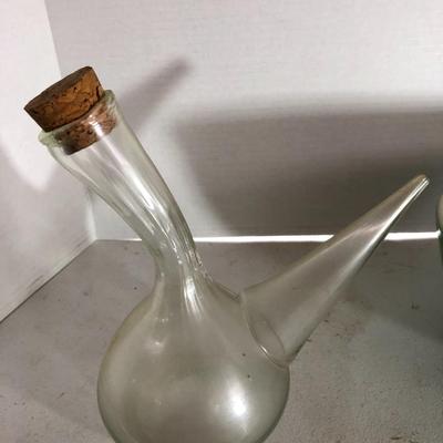 Vintage Pyrex Bowl & Spanish Hand Blown Decanter -Lot 223