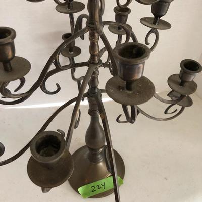 Vintage Brass Candelabra -Lot 224