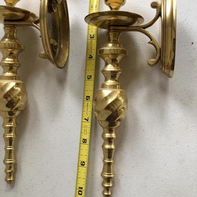 Pair of Brass Wall Mount Candle Holders -Lot 225