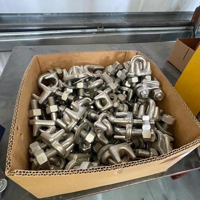 Lot of 3/4" Metal Tie Down Clamps - heavy solid pieces