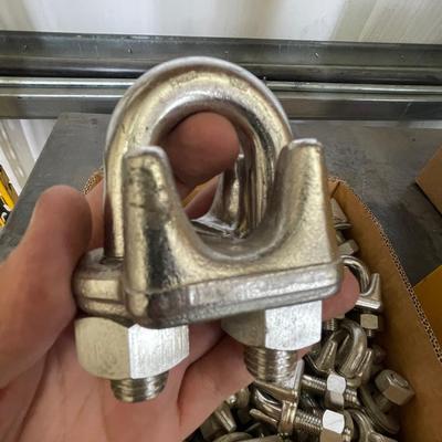 Lot of 3/4" Metal Tie Down Clamps - heavy solid pieces