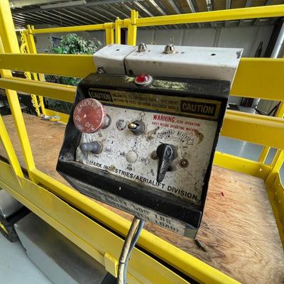 Mark Industries Yellow Industrial Scissor Lift w/all brand new batteries
