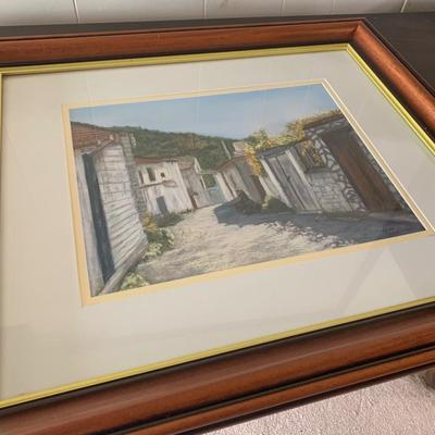 Gina Reininger Framed Pastel â€œOn The Isle of Carte