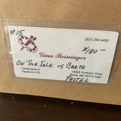 Gina Reininger Framed Pastel â€œOn The Isle of Carte
