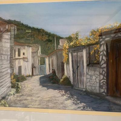 Gina Reininger Framed Pastel â€œOn The Isle of Carte