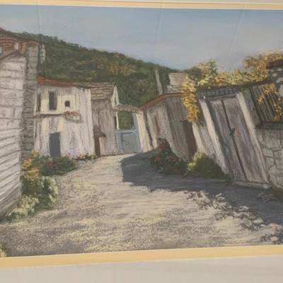 Gina Reininger Framed Pastel â€œOn The Isle of Carte