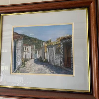 Gina Reininger Framed Pastel â€œOn The Isle of Carte