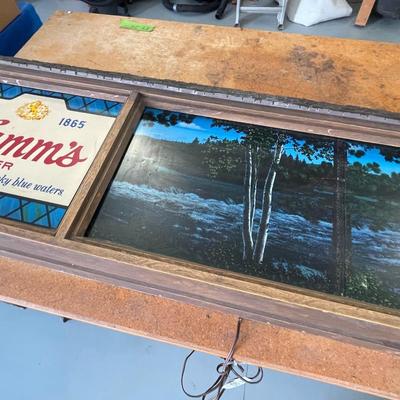 Vintage 1960's Hamm's Electric Beer Advertising Sign/Clock - 66"l x 19"w x 5.5"d - LIGHT & CLOCK WORKS - RARE!!