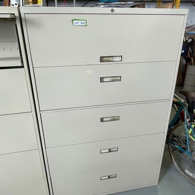 Metal Lateral 5 Drawer File Cabinet - 42"w x 65"t x 18"d