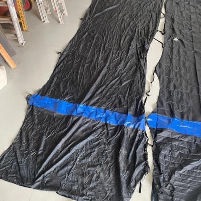 Bag with 2 Blue Nylon Airplane Wing Covers - 20' Long - For unknown aircraft Could be big Slip & Slide