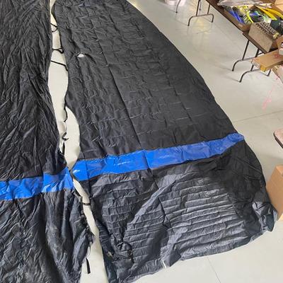 Bag with 2 Blue Nylon Airplane Wing Covers - 20' Long - For unknown aircraft Could be big Slip & Slide