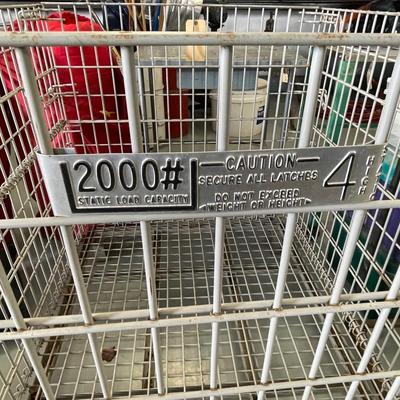 Metal Pallet Sized Basket with drop side - 4'w x 40"d x 43"t