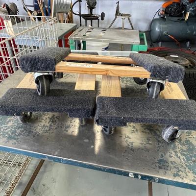 3 Haulmaster Small rolling Moving Carts