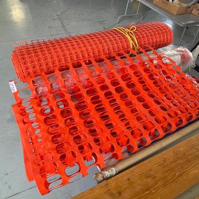 3 Rolls of Bright Orange Plastic Safety/Construction or other Fencing - 50"w x ? Lengths