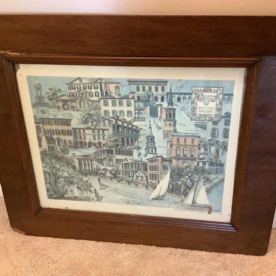 Historic Charleston Foundation print 1969, 22"H 26"L