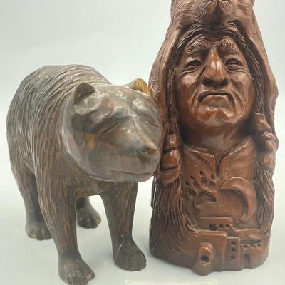 Hand Carved Wood Decor