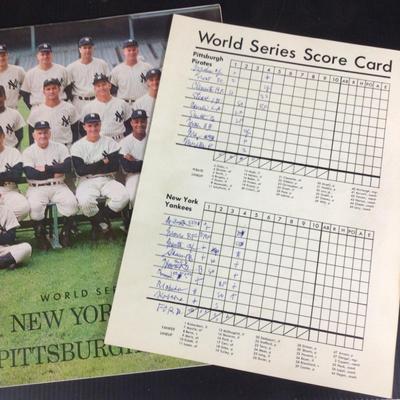 043 Vintage New York Yankees World Series Programs 1950â€™s