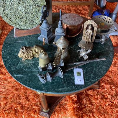 Collection of iron decorative items