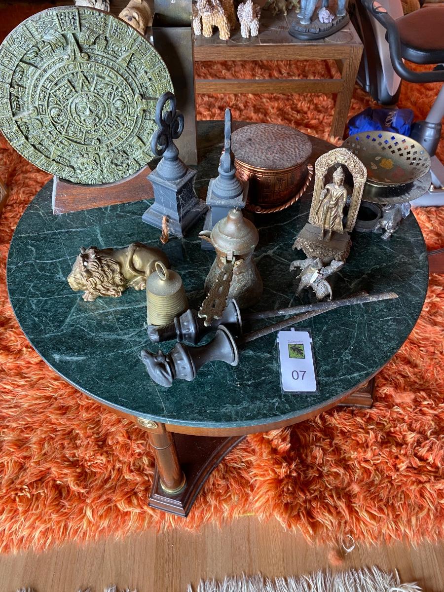 Collection of iron decorative items