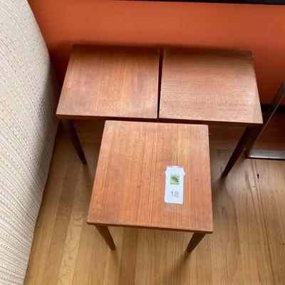 MCM wooden nesting tables