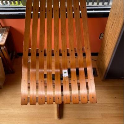 MCM slat chair with cushion