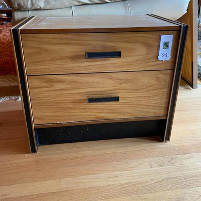 Particle board side table