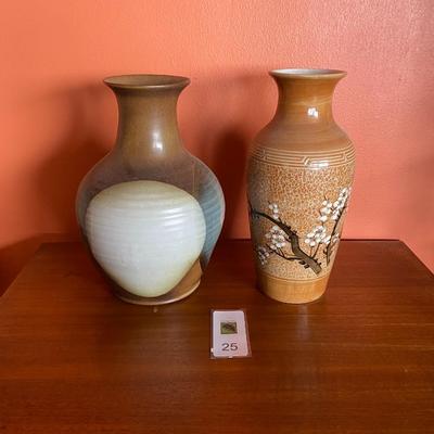 Two large ceramic vases