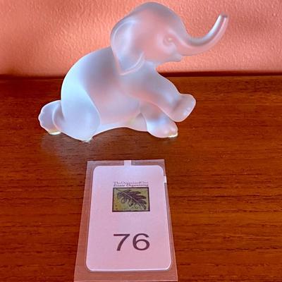 Frosted Glass Lalique baby elephant