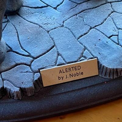 2 elephant sculptures by J Noble