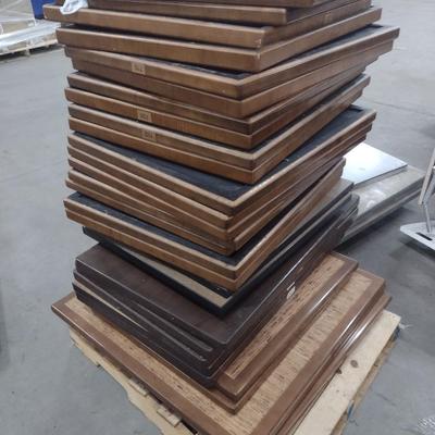 Various Sized and Designed Solid Wood Tabletops Entire Stack
