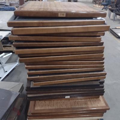 Various Sized and Designed Solid Wood Tabletops Entire Stack