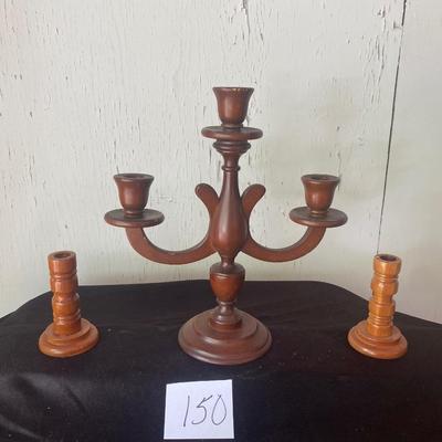 Wood Candle Holders