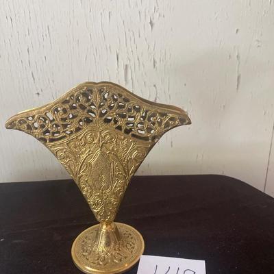 Vintage Ornate Victorian Fan Vase