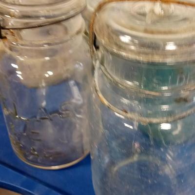 LOT 162  LOT OF OLD CANNING JARS