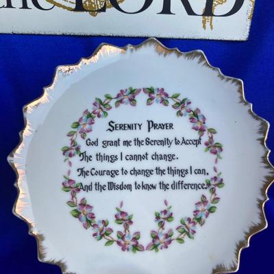 VINTAGE  SERENITY PRAYER ðŸ™ðŸ½ PLATE,  1893 GOSPEL BOOK AND OTHER GOODIES