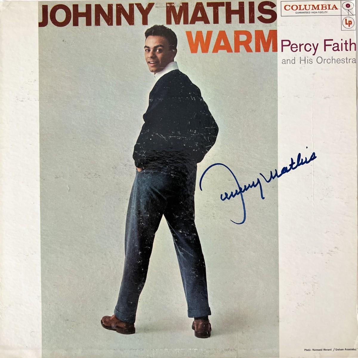 Johnny Mathis Warm signed album | EstateSales.org
