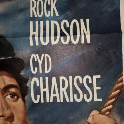 VINTAGE ROCK HUDSON MOVIE POSTER "TWILIGHT FOR THE GODS"