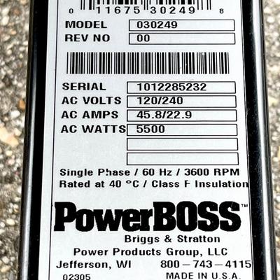 BRIGGS & STRATTON ~ Power Boss ~ 5500 Watts Portable Generator
