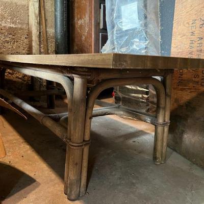 Calif-Asia Midcentury Rattan Coffee Table Detail