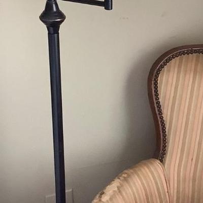 Bronzeish black floor lamp 58"H