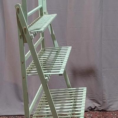 Green Bamboo Plant Stand