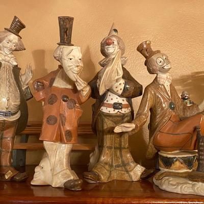 Clown figurines.