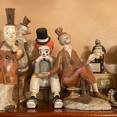 Clown figurines.