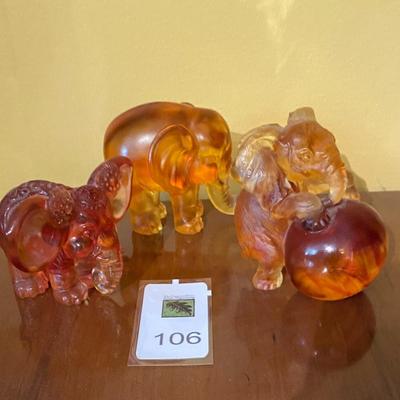 Amber elephants