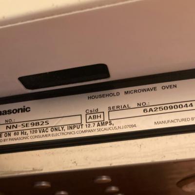 Panasonic Microwave model # nnse982s