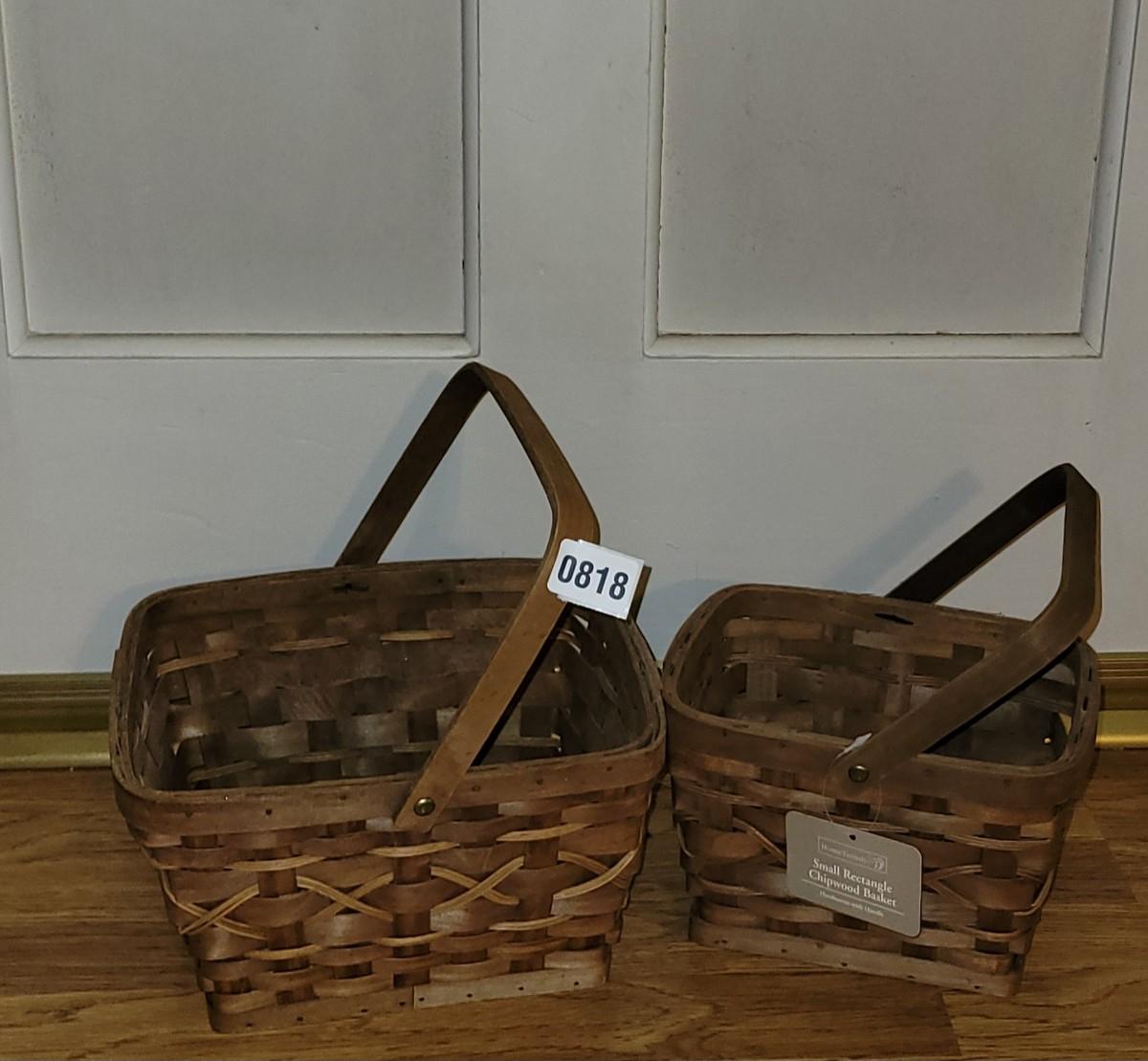 Chipwood Woven Basket Lot