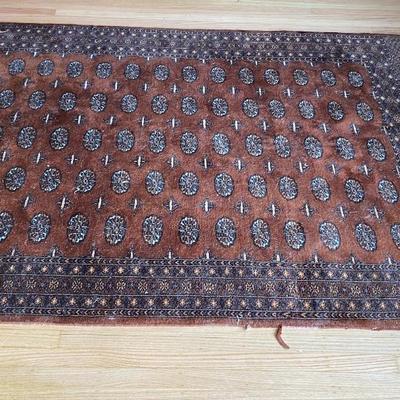 Brown black rug